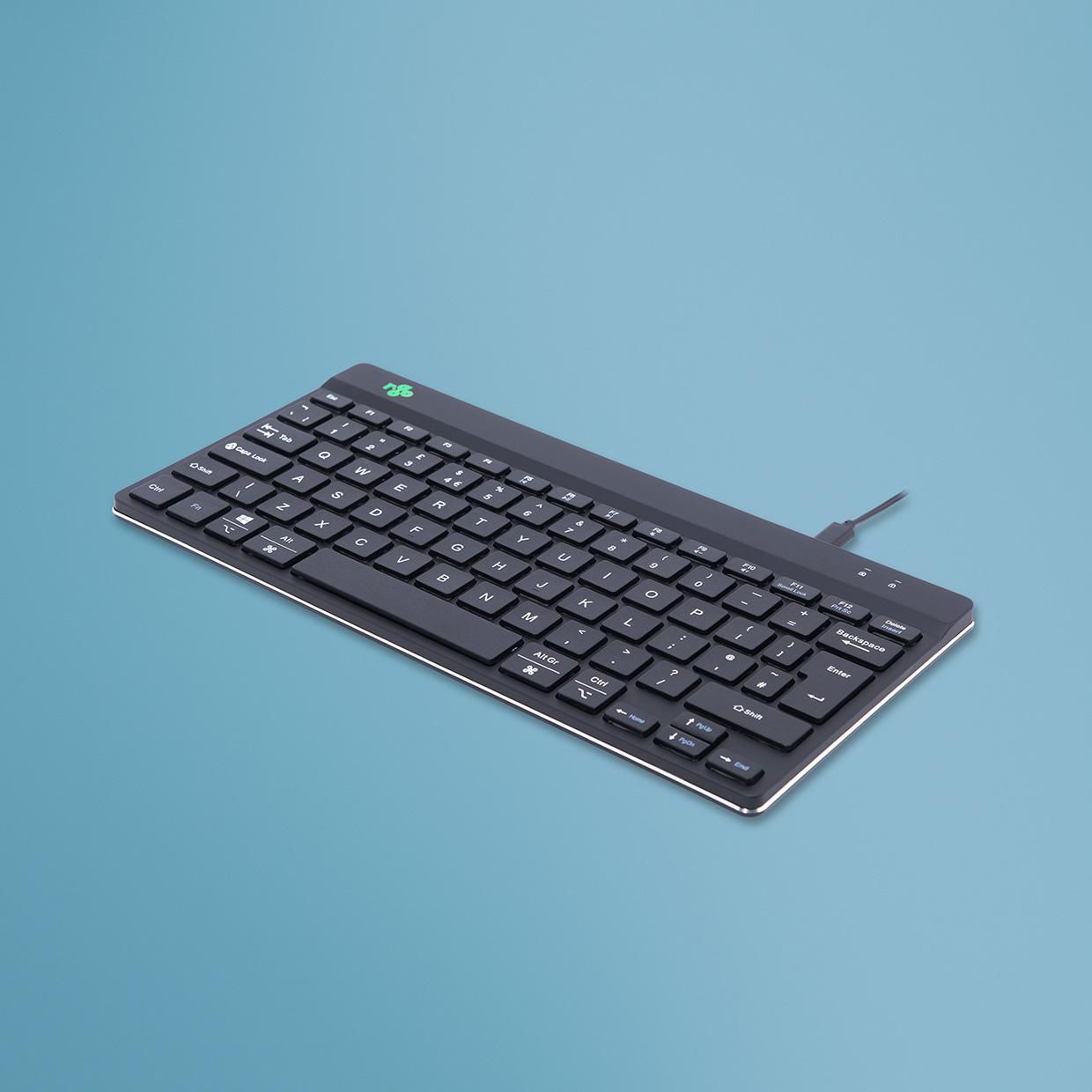 R-GO TOOLS R-Go Compact Break Tastatur, QWERTY (UK), schwarz, verkabelt