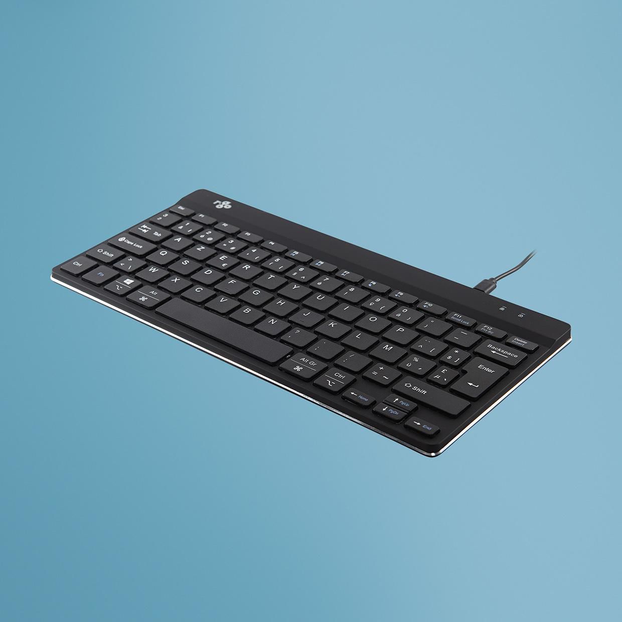 R-GO TOOLS R-Go Compact Break Keyboard, AZERTY (BE), schwarz, verkabelt