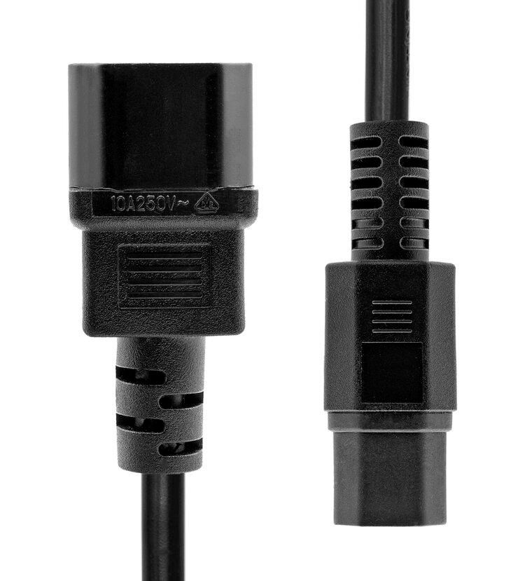 IEC C14 to IEC C15 High Temperature - Male to Female Cable - 3m