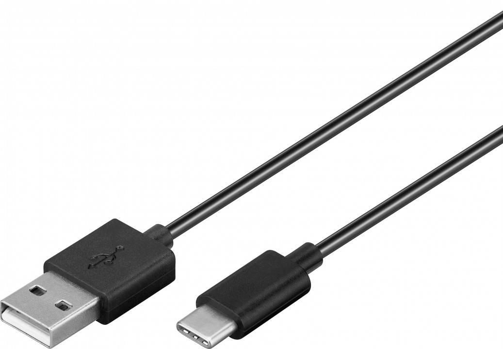 WENTRONIC 59124 3m USB A USB C Männlich Männlich Schwarz USB Kabel (59124)