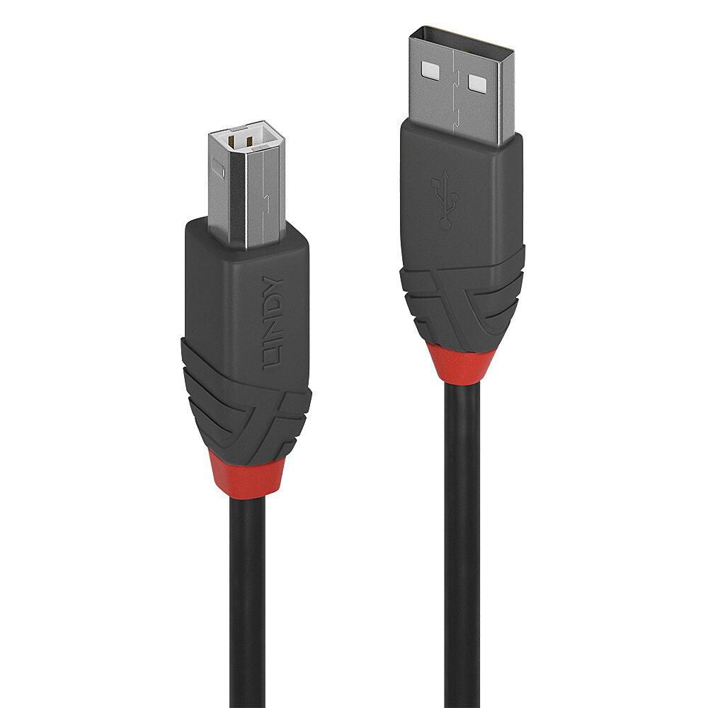 LINDY USB 2.0 Typ A an B Kabel Anthra Line 0.5m