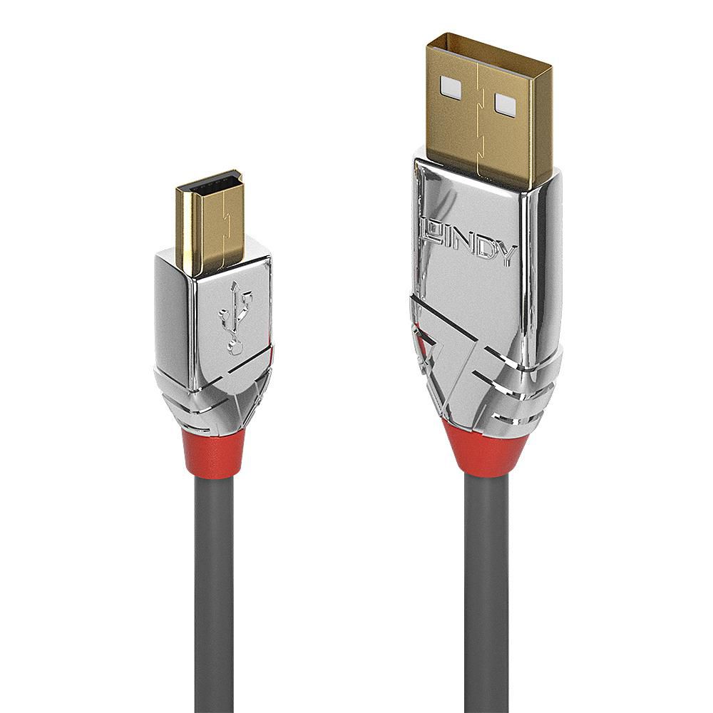 LINDY USB 2.0 Typ A an Mini-B Kabel Cromo Line 3m