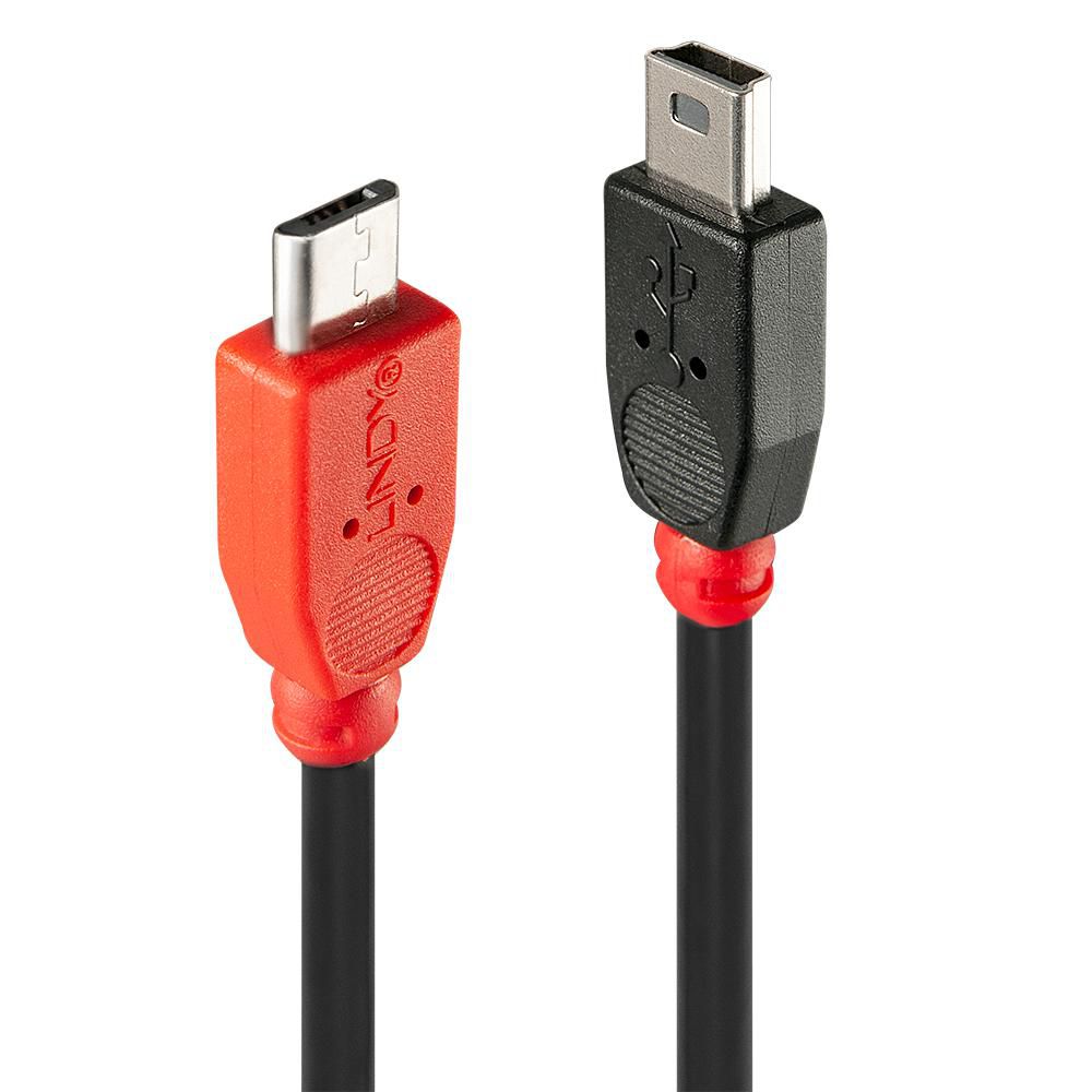 Lindy USB 2.0 Kabel Micro-B/Mini-B OTG, 0,5m