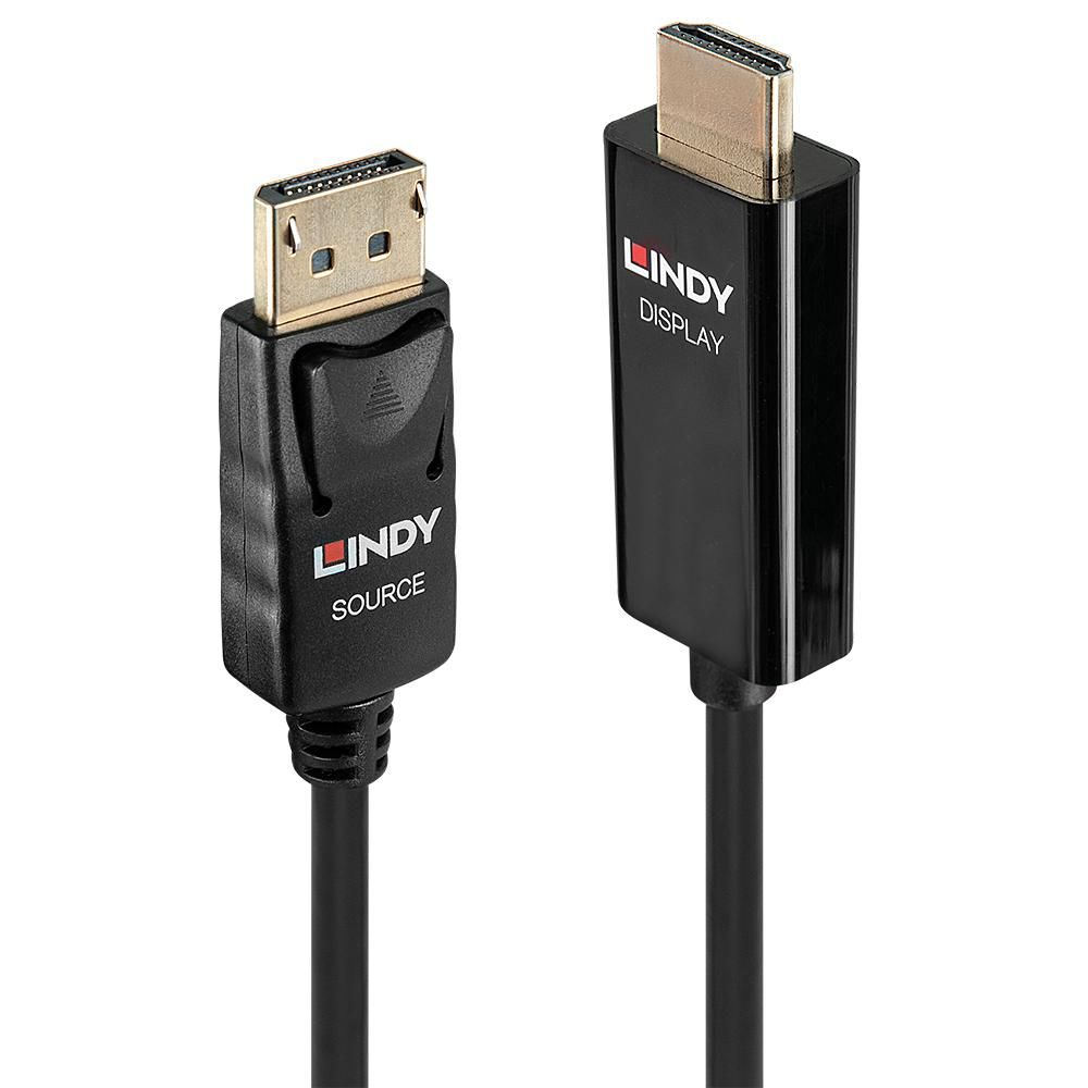 LINDY 0.5m Aktives DisplayPort an HDMI Adapterkabel
