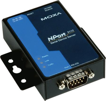 MOXA Fast Ethernet Konverter NPort 5110, 1 Port seriell