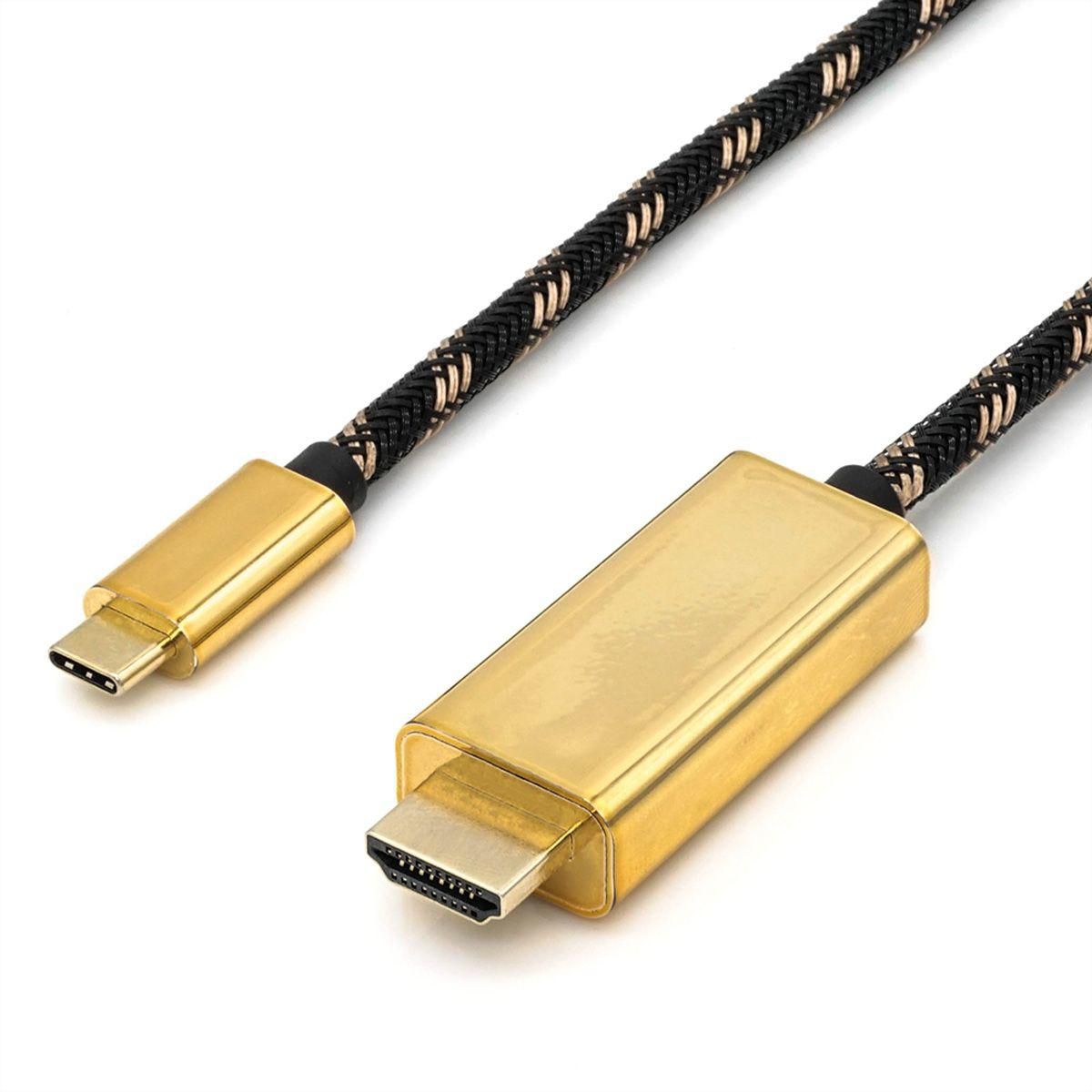 ROLINE GOLD Adptrkb. USB C-HDMI ST/ST 1m - Digital/Daten - Digital/Display/Video (11.04.5844)