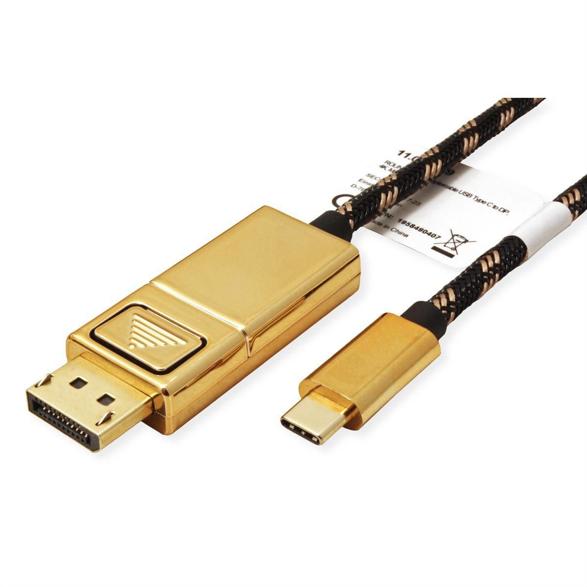 ROLINE GOLD Adptrkb.USB C-DP 4K ST/ST 1m - Digital/Daten - Digital/Display/Video (11.04.5848)
