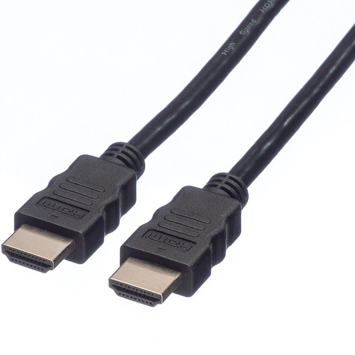 ROLINE HDMI High Speed Kabel mit Ethernet, TPE, schwarz, 3 m (11.04.5933)