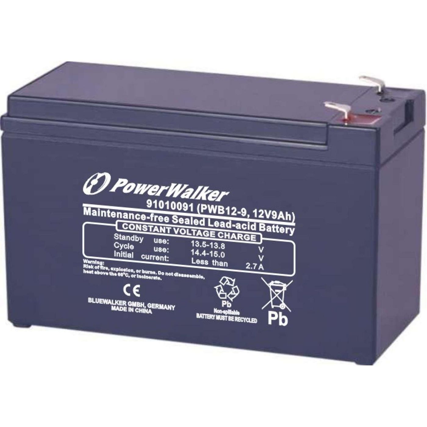 PowerWalker 91010091 Battery 12V9Ah PWB12-9 