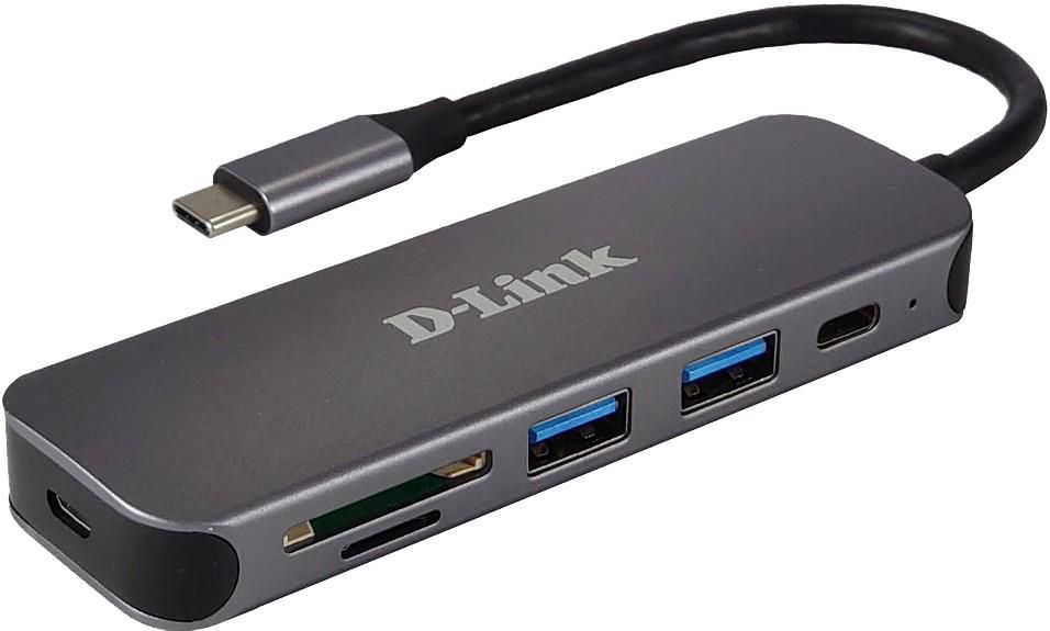 D-Link DUB-2325E W127207500 5-in-1 USB-C Hub with Card 