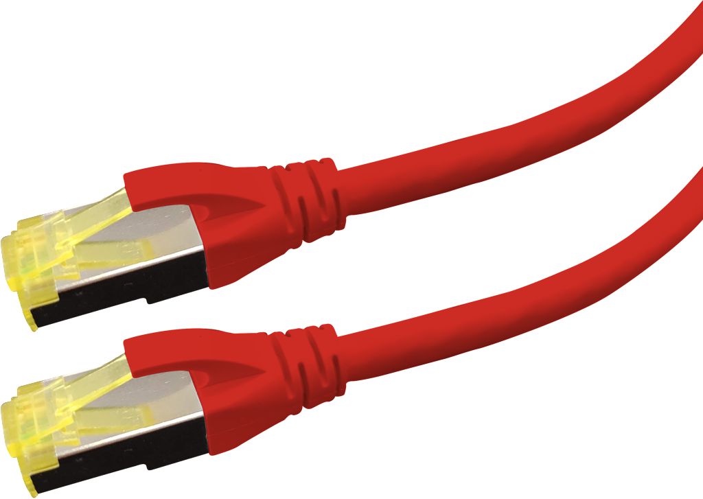PATCH CABLE CAT6A S/FTP - PREMIUM LSOH - 0.5M RED - Warranty: 24M