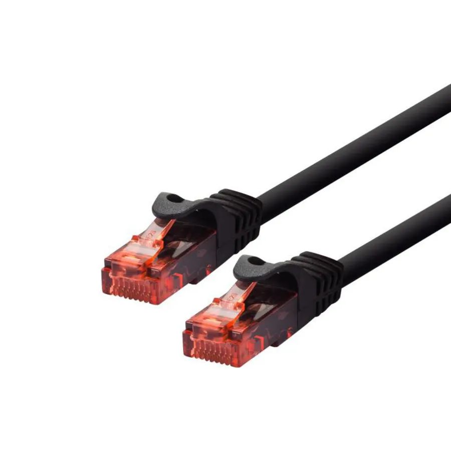PATCH CABLE U/UTP CAT6 - 25M - BLACK - Warranty: 24M