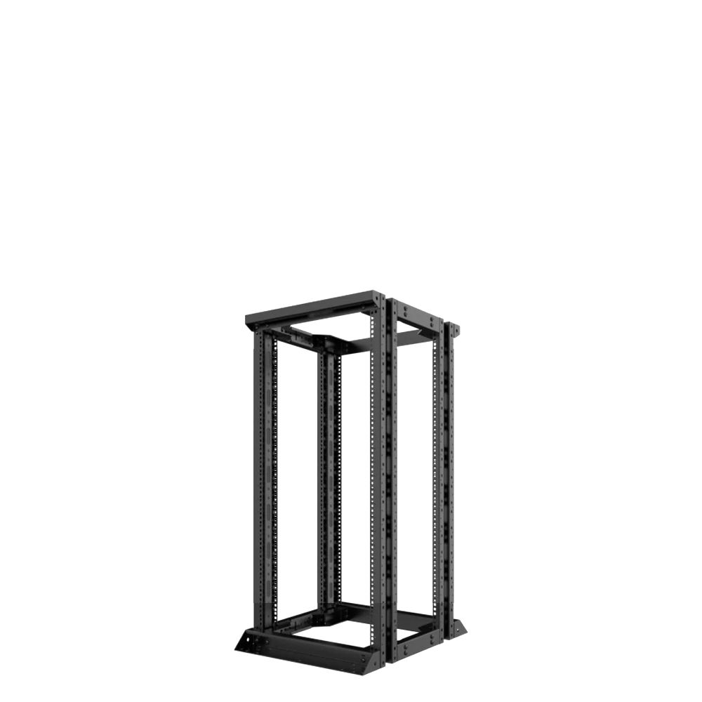 19in 26U Open Rack Double Frame 530 x 860 x 1200mm - Black