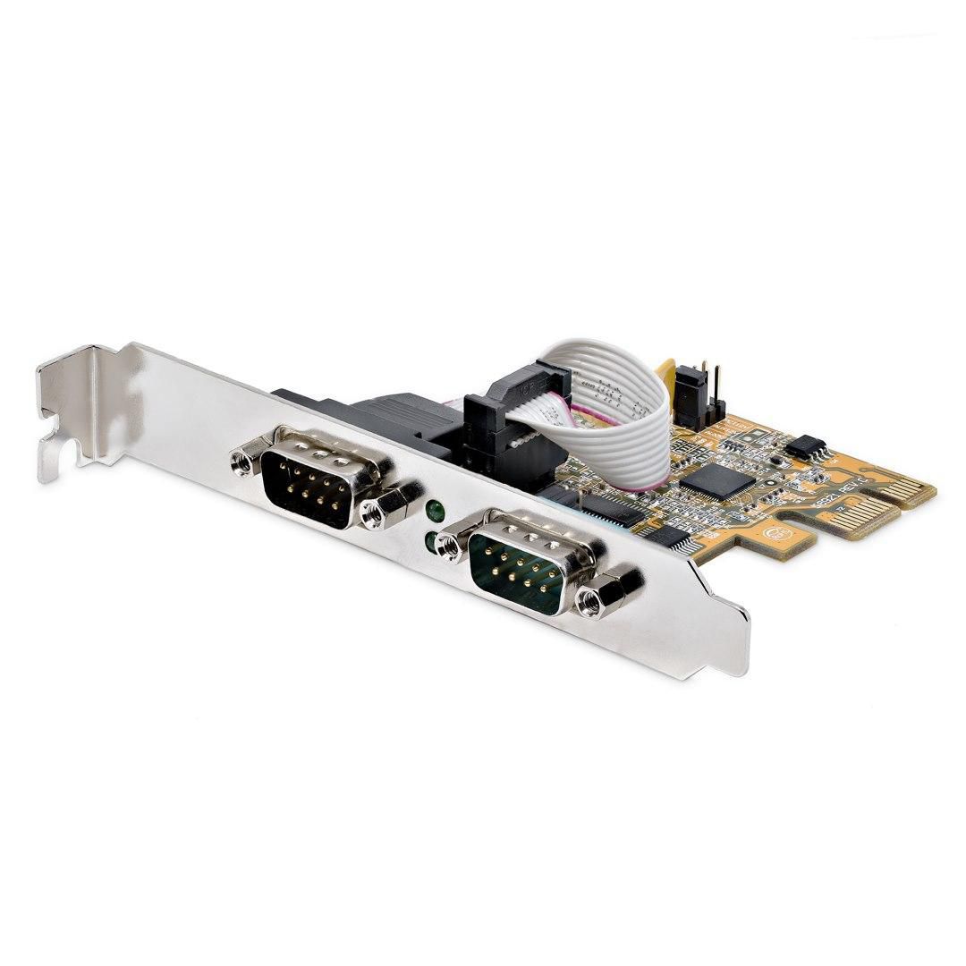 STARTECH.COM 2 Port PCI Express Serielle Schnittstellenkarte PCIe auf RS232 Karte Serielle Adapter K