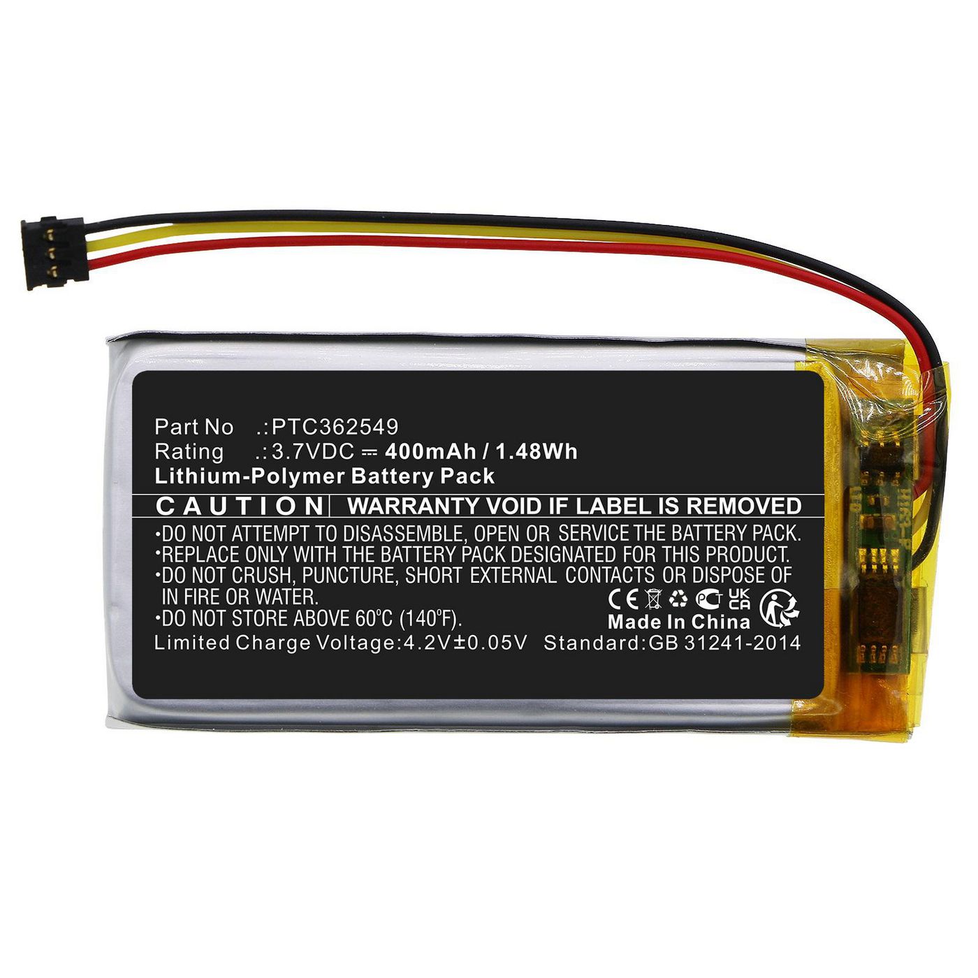 Battery 1.48Wh Li-Pol 3.7V 