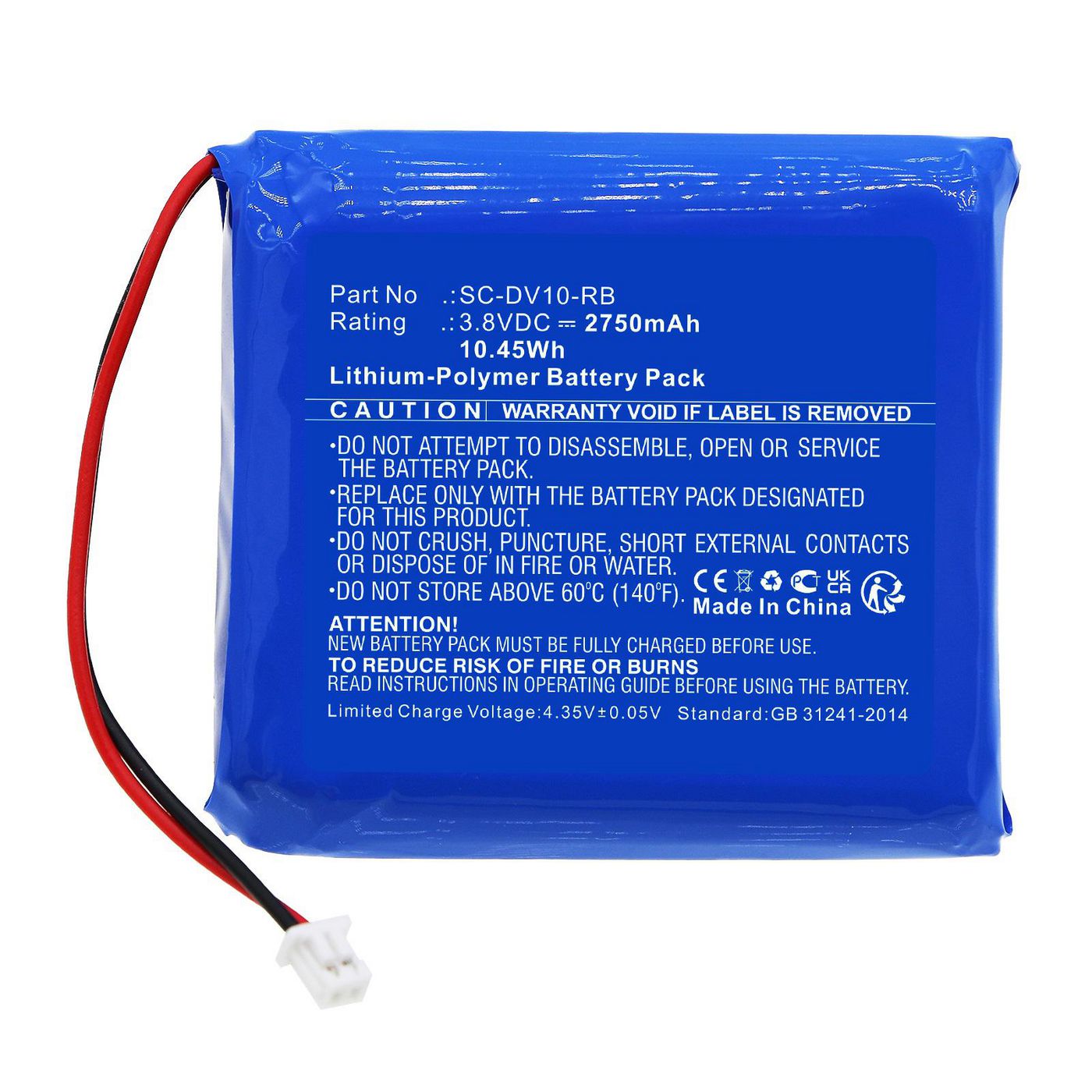 Battery 10.45Wh Li-Pol 3.8V 