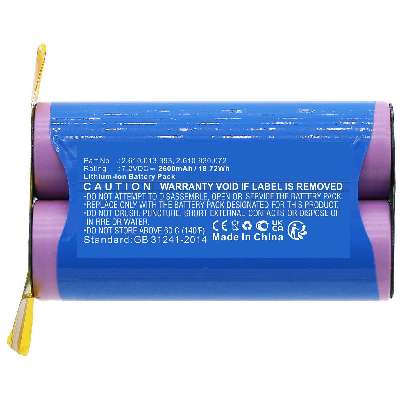 Battery 18.72Wh Li-ion 7.2V 