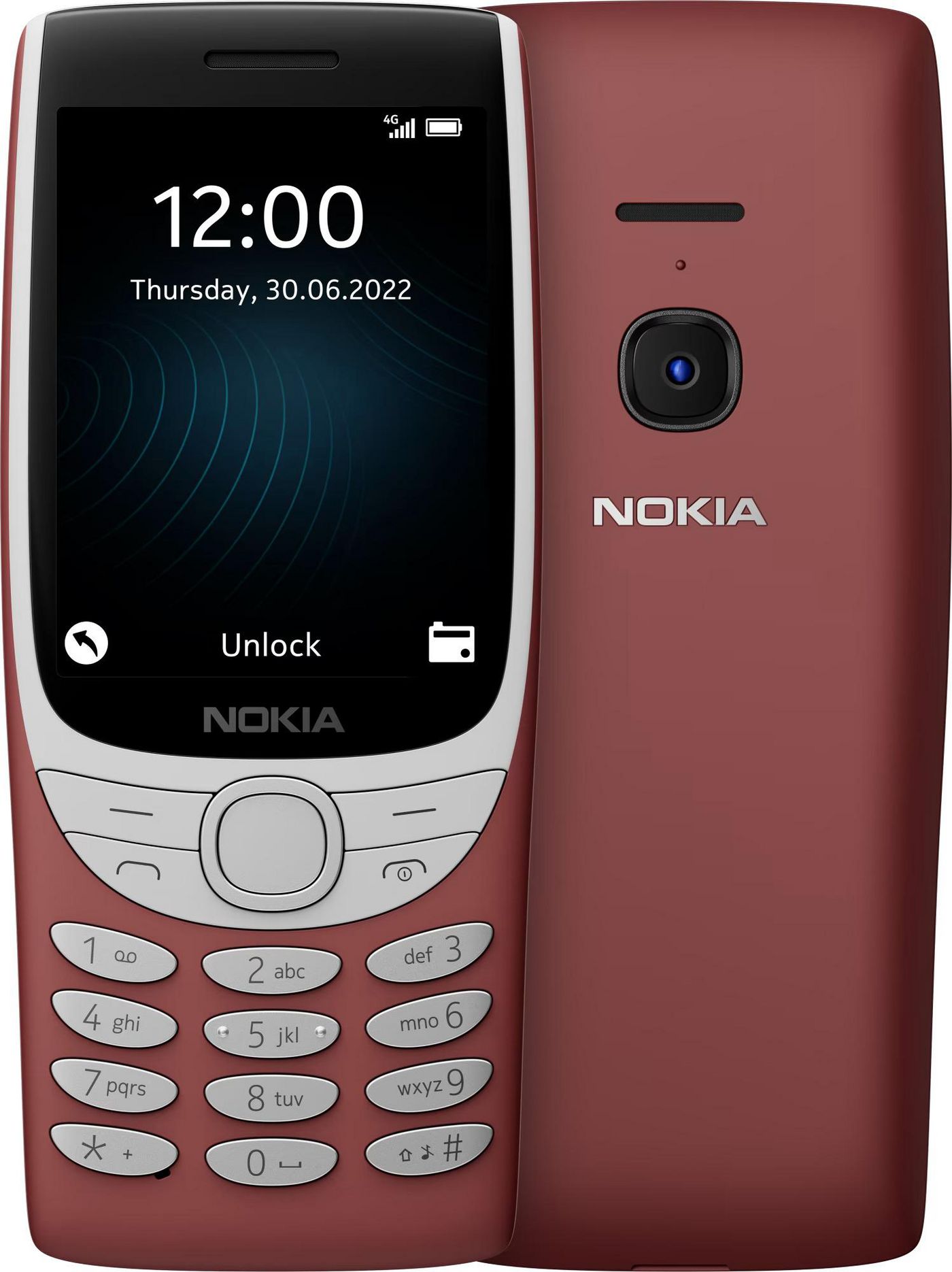 NOKIA 8210 4G rot, Feature Phone 128 MB ROM / 48 MB RAM, 2,8\" Display