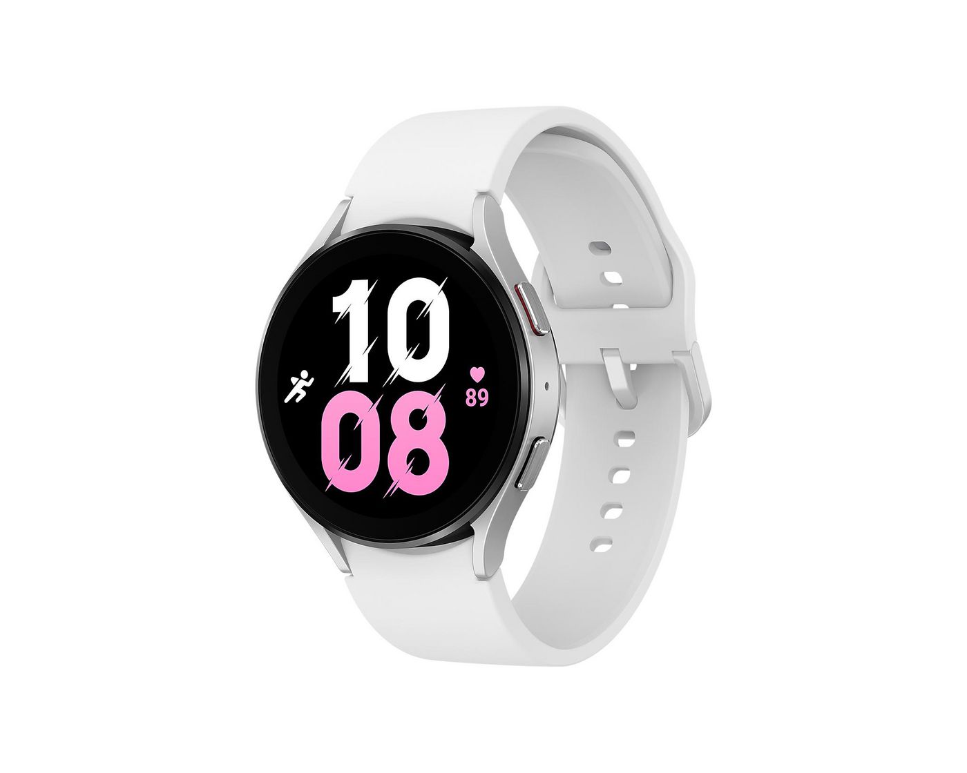 SAMSUNG Galaxy Watch5 - 44 mm - silber - intelligente Uhr mit Sportband - weiß - Anzeige 3,46 cm (1.