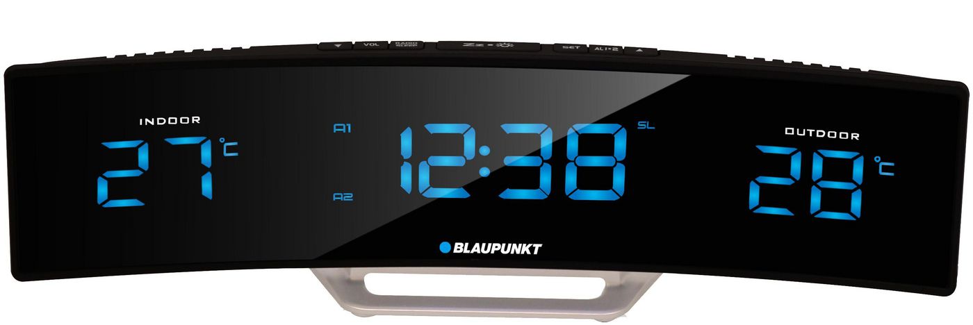 Blaupunkt CR12BK W128443644 Radio Clock Digital Black, 