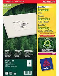 ZWECKFORM Avery Zweckform Recycling Etiketten 99.1 x 67.7, weiss