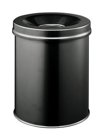 DURABLE Papierkorb SAFE, rund, 15 Liter, schwarz aus Stahl, kratzfeste Epoxidharz-Beschichtung (3305