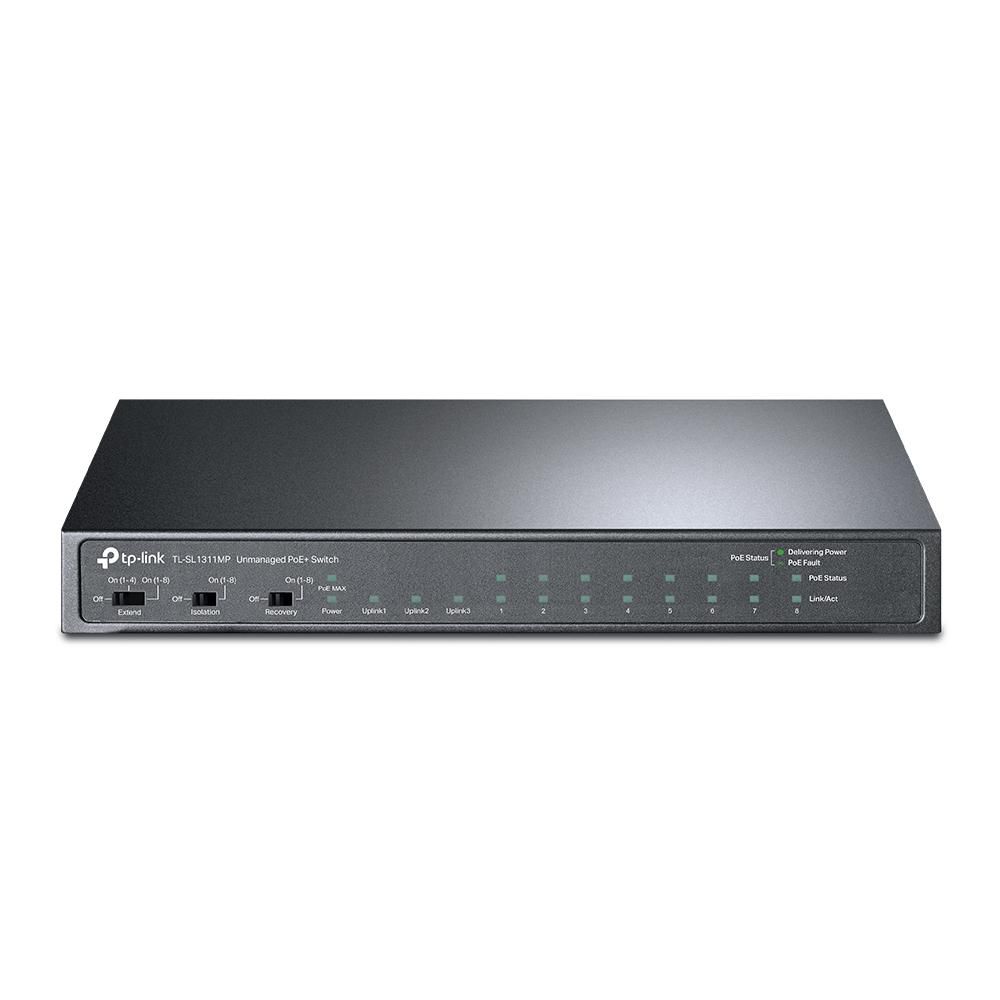TP-LINK TL-SL1311MP 8-Port 100Mbps+ 3-Port Switch-1 Gbps PoE (124W)