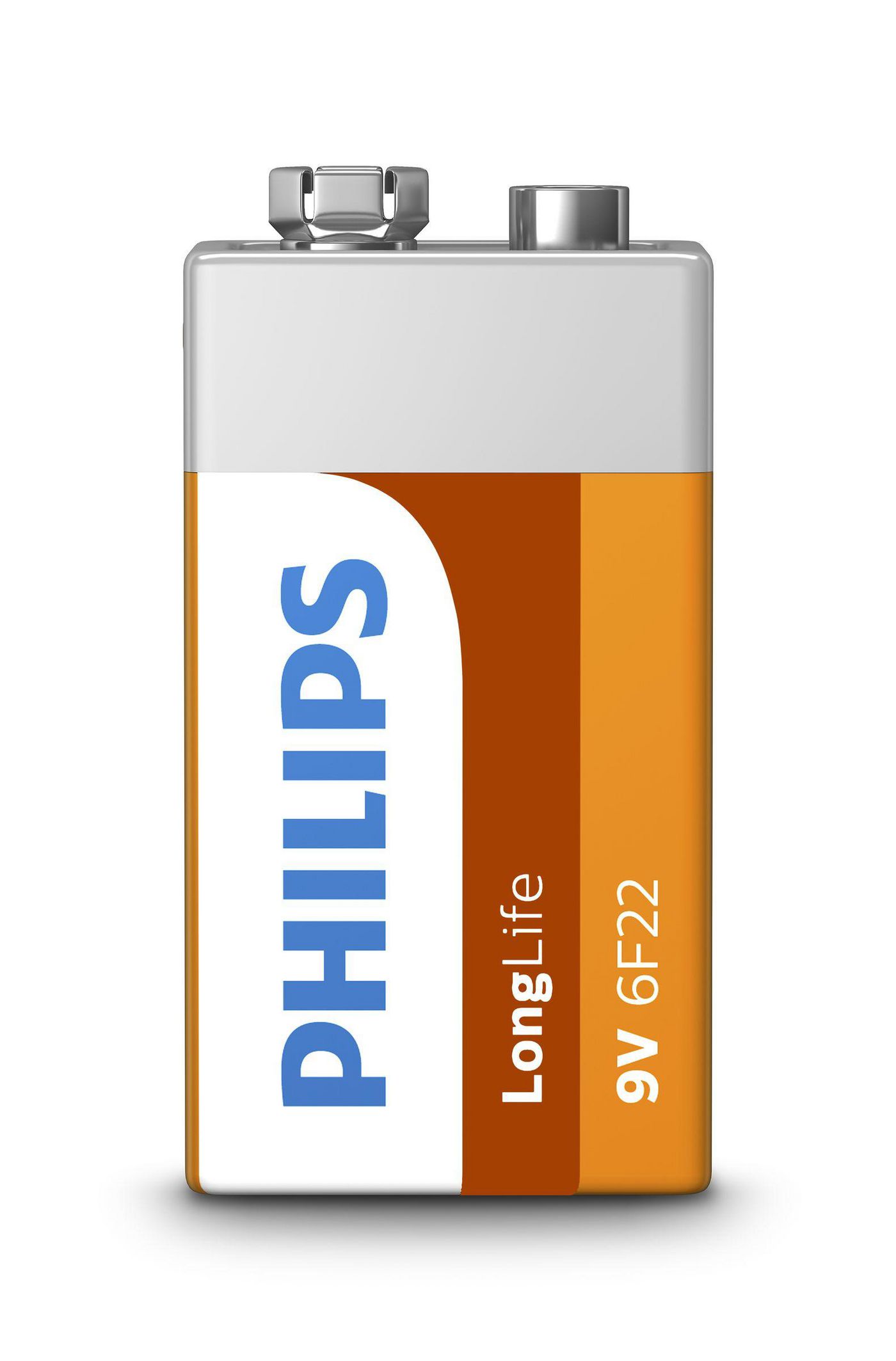 PHILIPS LongLife 6F22L1B - Batterie 9V Kohlenstoff Zink (6F22L1B/10)