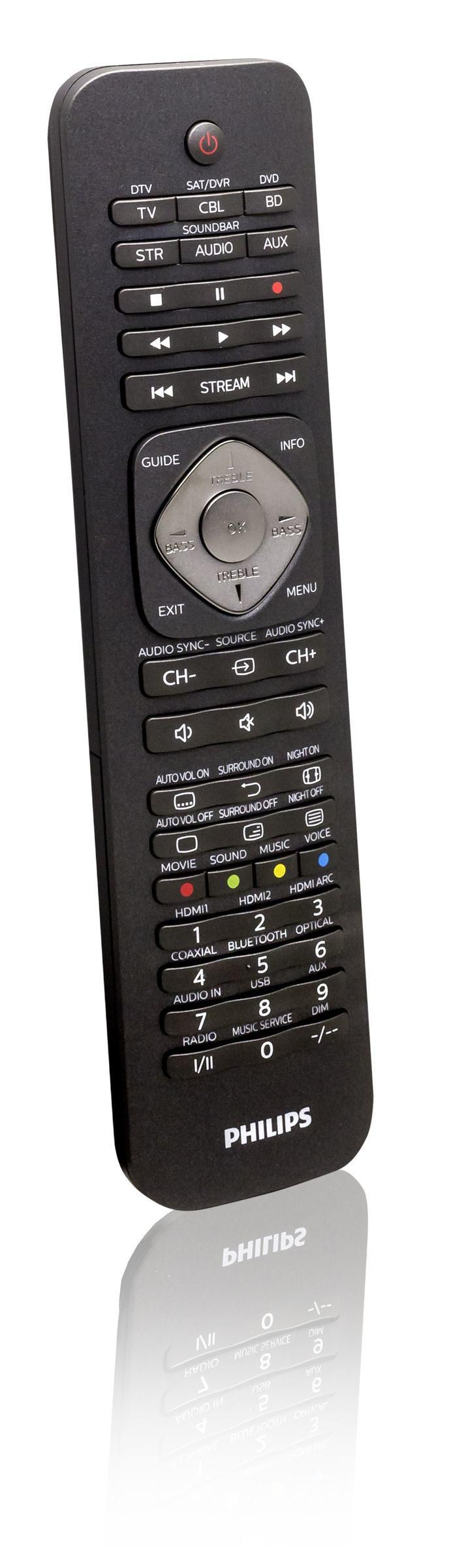 Philips Perfect replacement SRP5016/10 telecomando IR Wireless Audio, DTV, DVD/Blu-ray, DVR, Sistema Home cinema, SAT, TV Pulsa