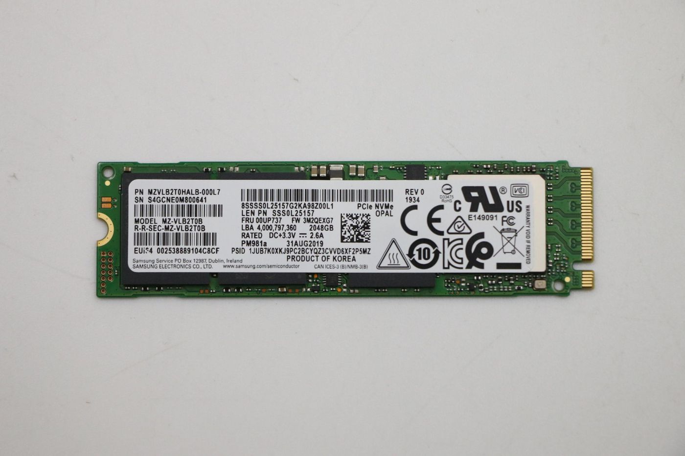 SSD M.2 2280 PCIe NVMe 2TB