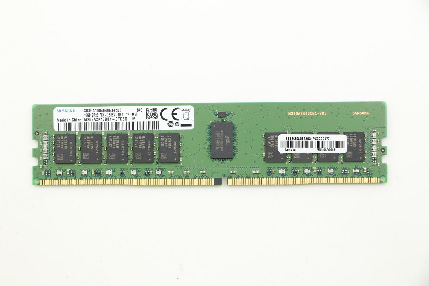 Lenovo 01AG618 Memory 16GB DDR4 PC4-2666 ECC 