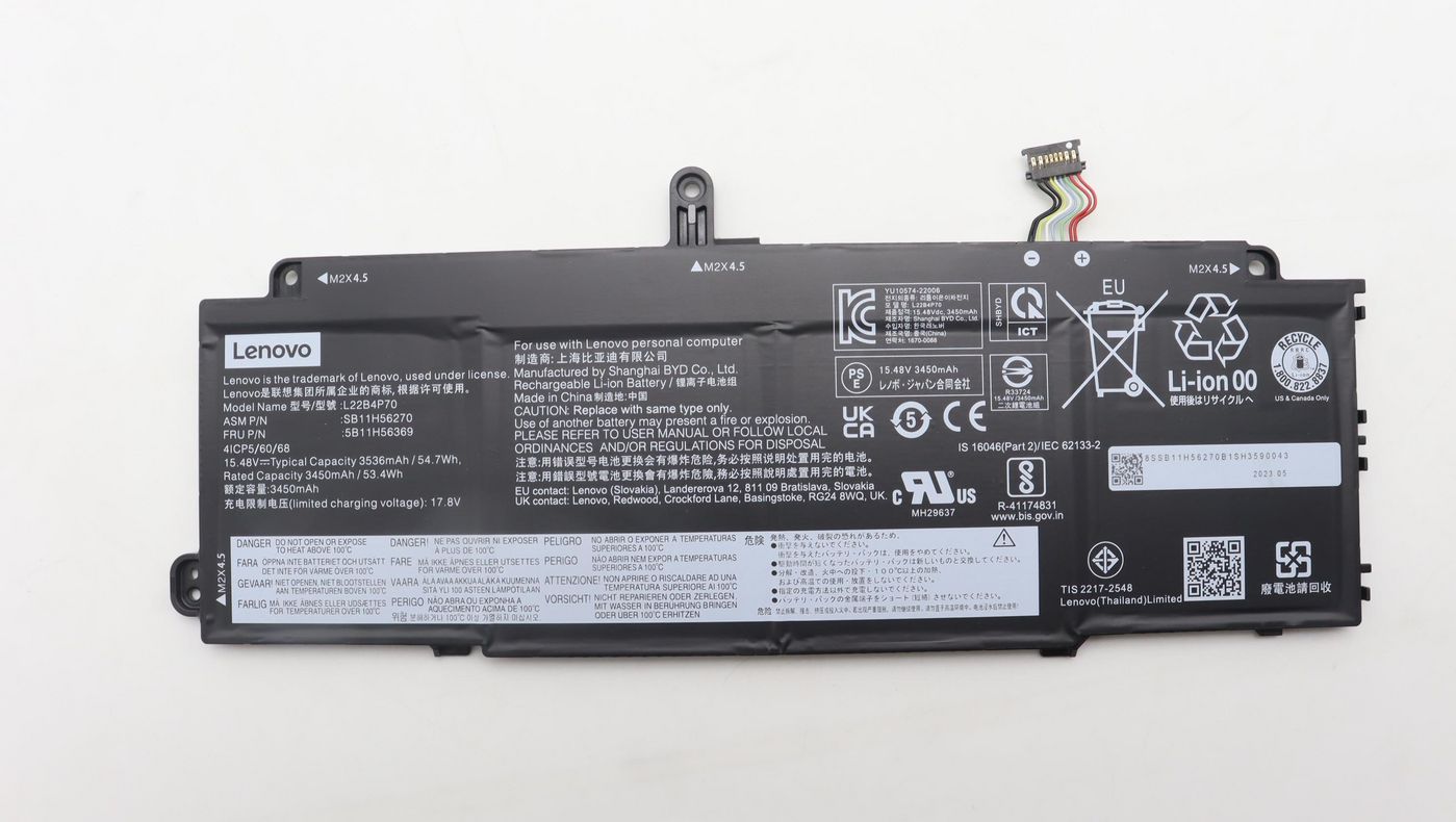 54.7Wh internal lithium-ion