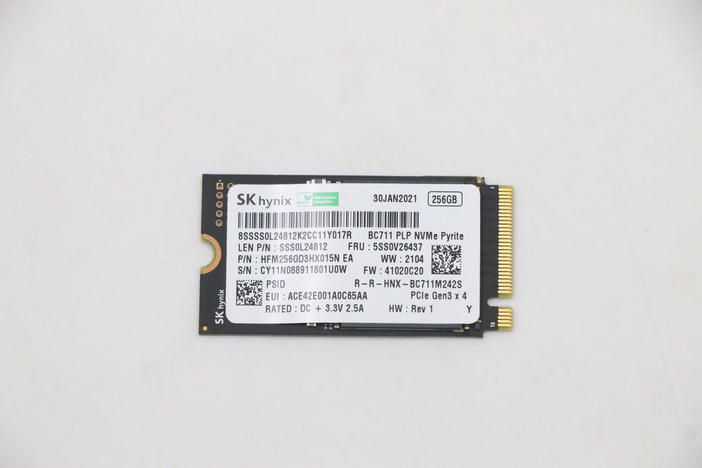 LENOVO SSD_ASM 256G M.2 2242 PCIe3x4