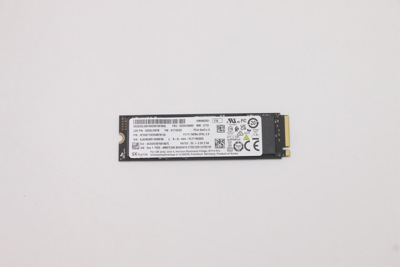 1TB M.2 2280 PCIe 3.0 NVMe SSD