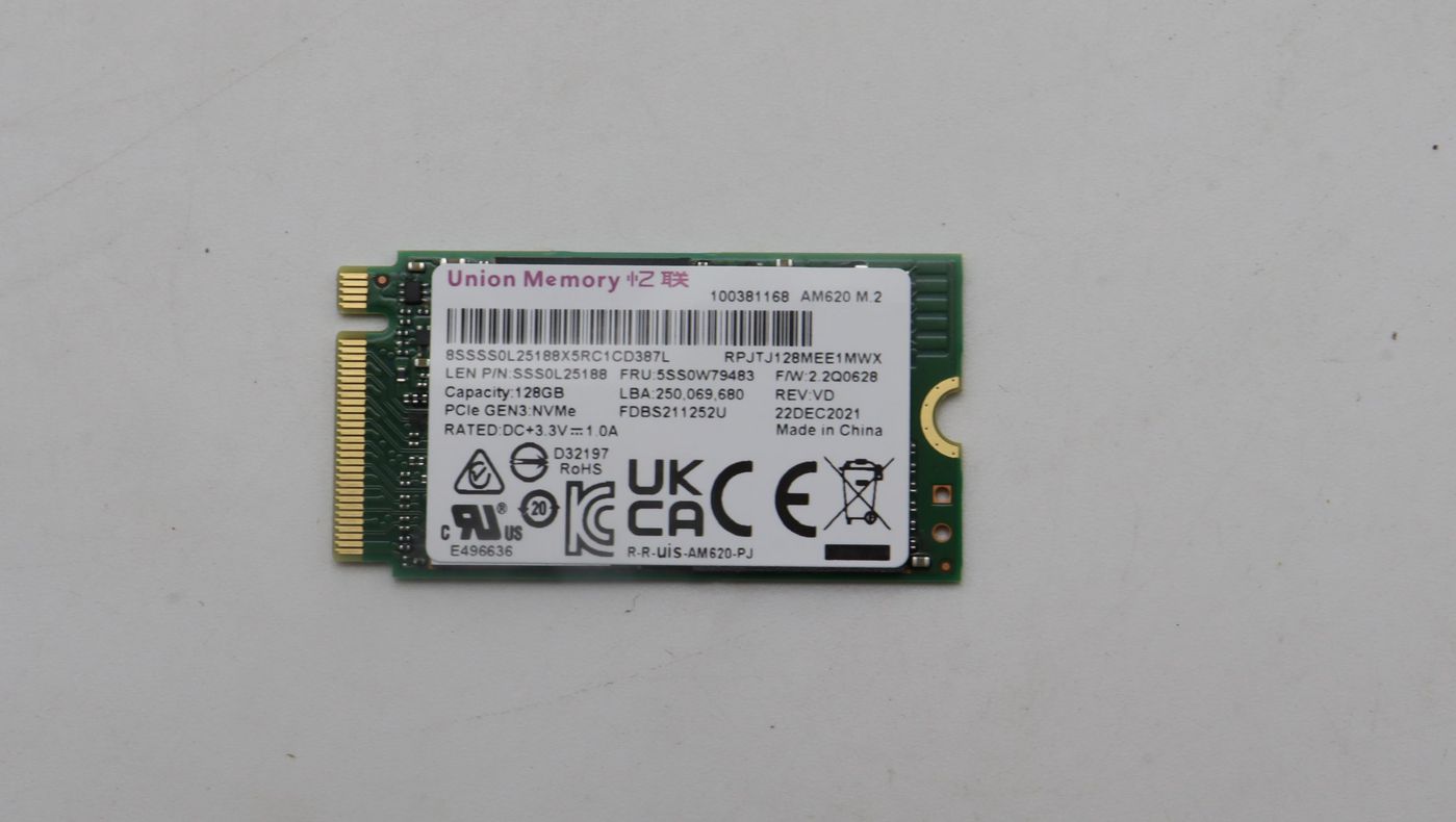 128GB M.2 2242 SSD with PCIe