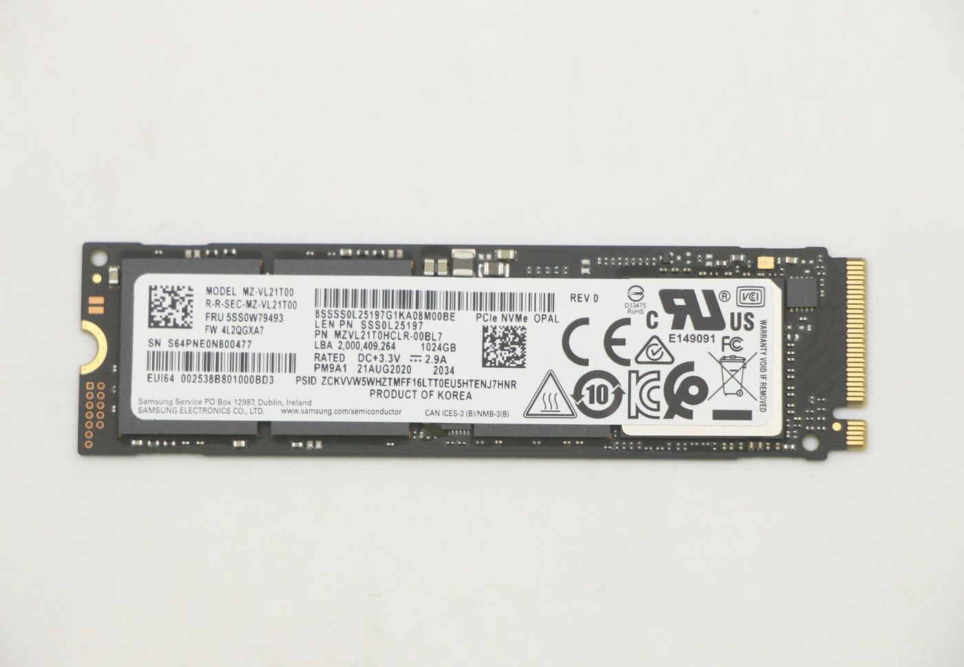 LENOVO SSD M.2 2280 PCIe NVMe