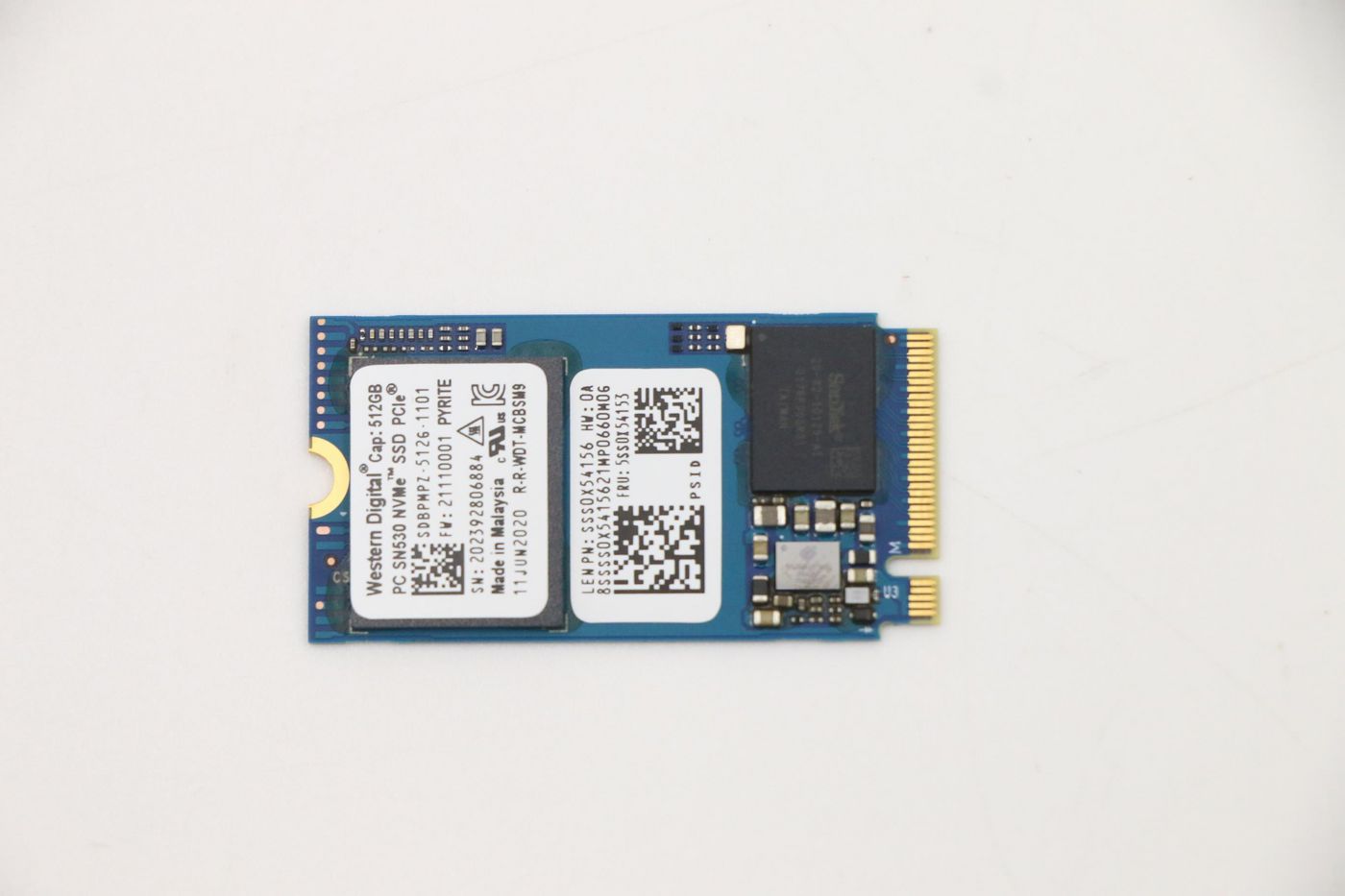 LENOVO WD SN530 512G PCIe 2242 SSD