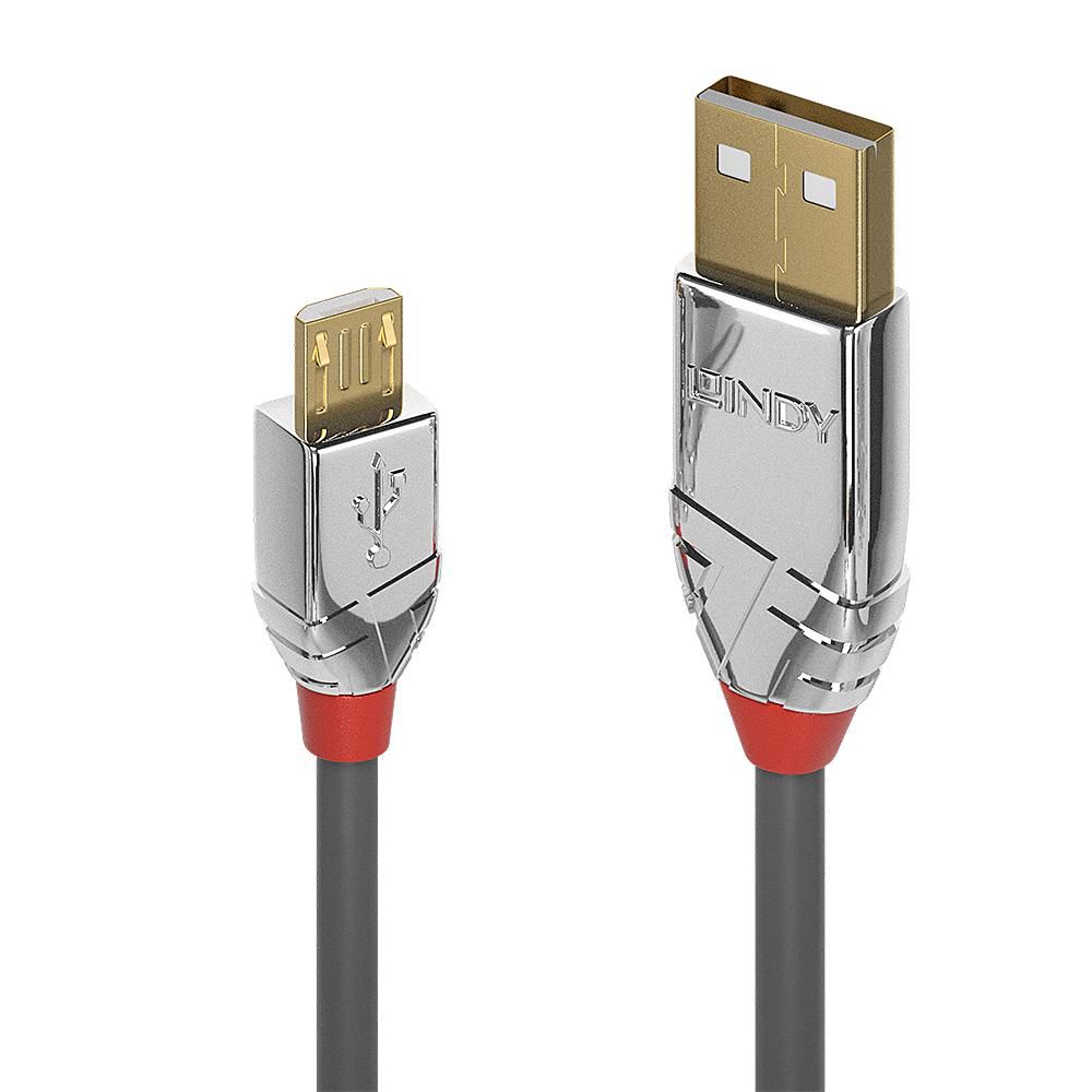 LINDY USB 2.0 Typ A an Micro-B Kabel Cromo Line 0.5m