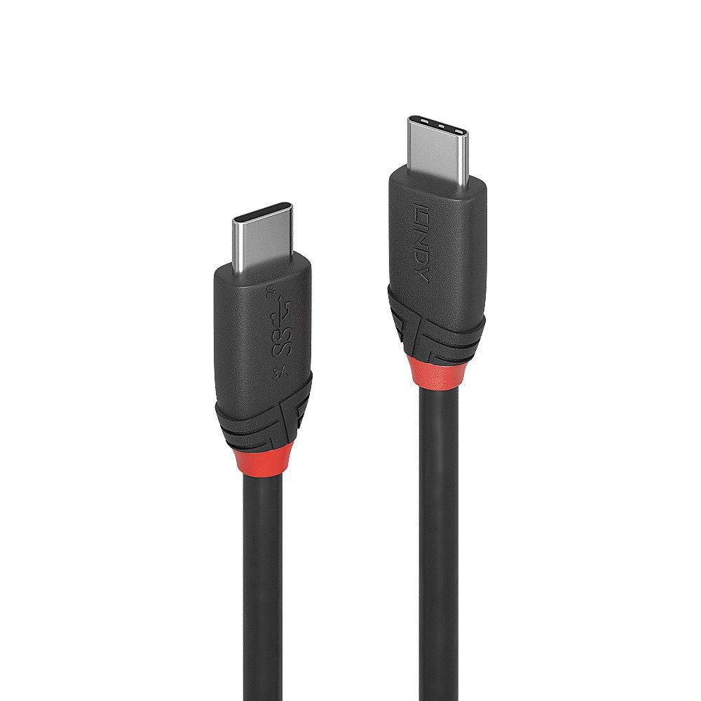 LINDY USB 3.1 Typ C Kabel 3A Black Line 0.5m