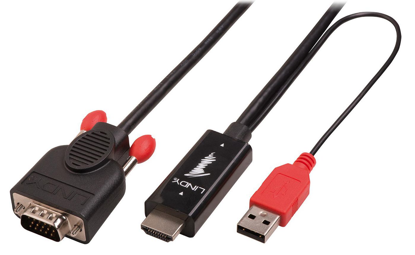 Lindy 41456 W128456953 2m HDMI to VGA Cable 