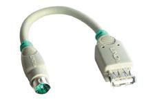 LINDY USB-PS/2 - Maus- oder Tastauradapterkabel, ca. 15cm