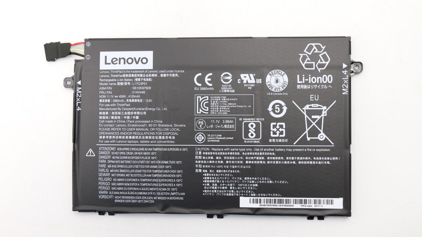 Lenovo 01AV448-RFB Internal Battery 3Cell 45Wh 