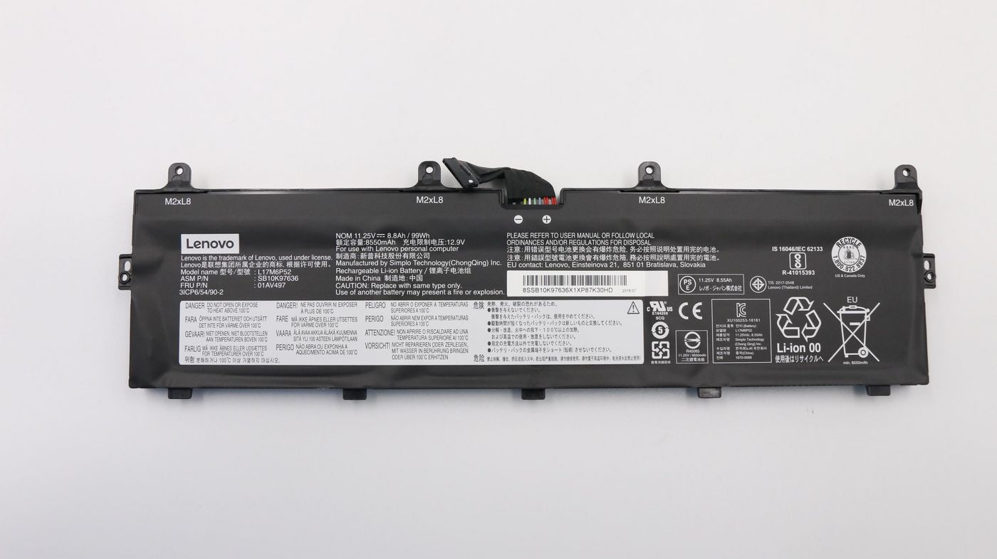 Lenovo FRU01AV497 Battery Internal 6Cell 99Wh 