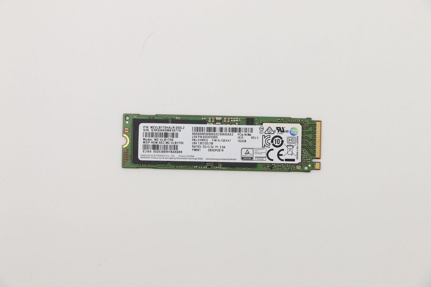 LENOVO SSD ASM Storage SSD PM981 PCIe