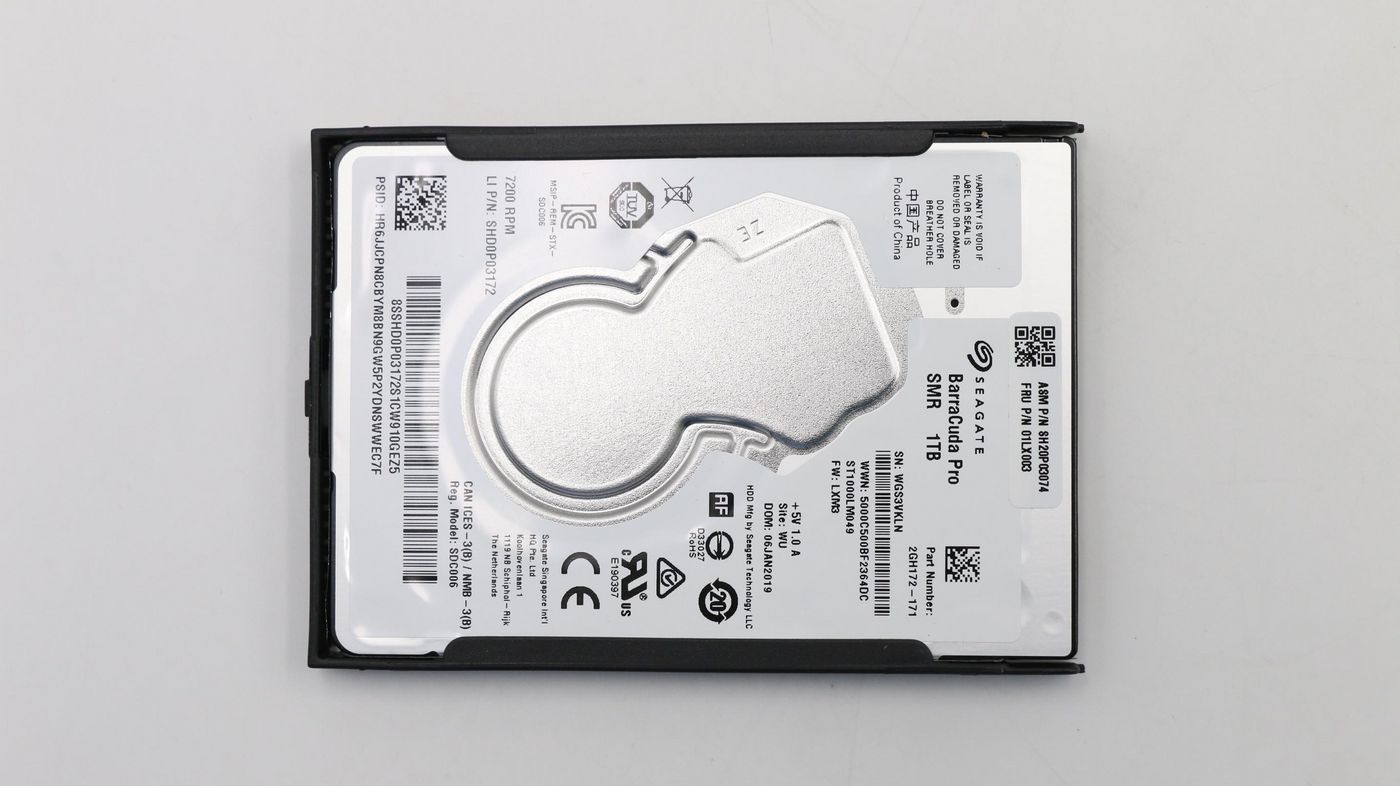 1TB 2.5" SATA hard drive, - 01LX003