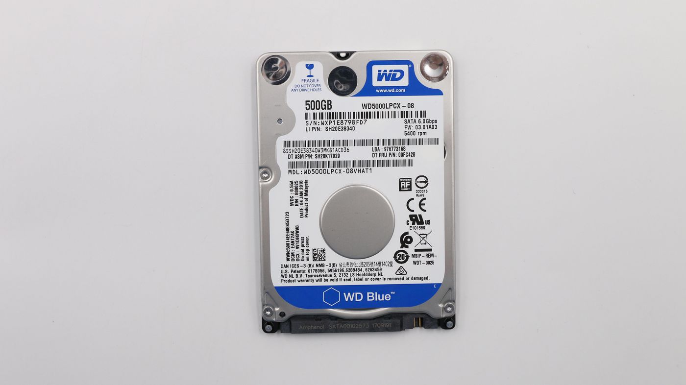 500GB SATA 3 Hard Disk Drive - 00FC428