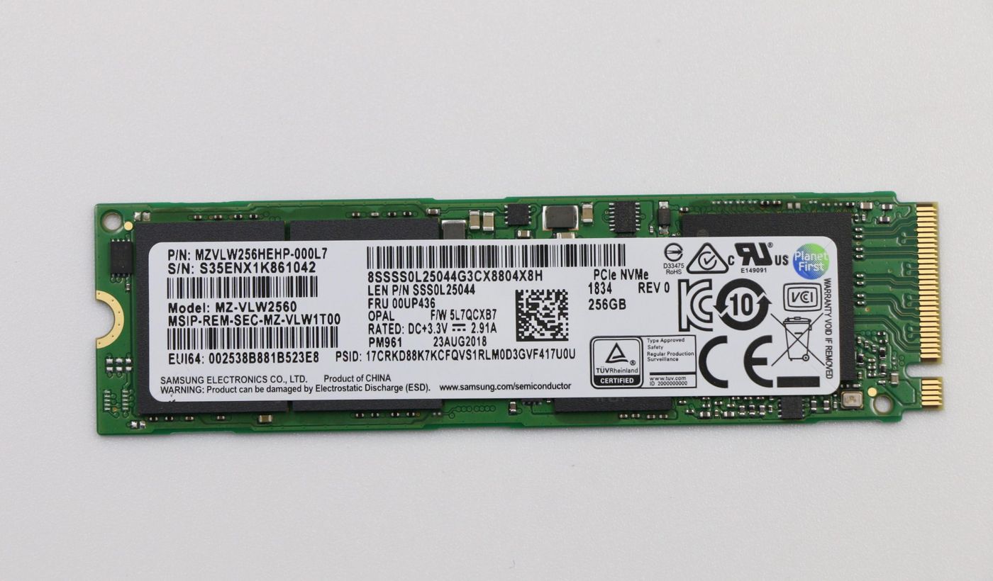 Lenovo 00UP436 Memory SSD 256GB M.2 PCIe3x4 