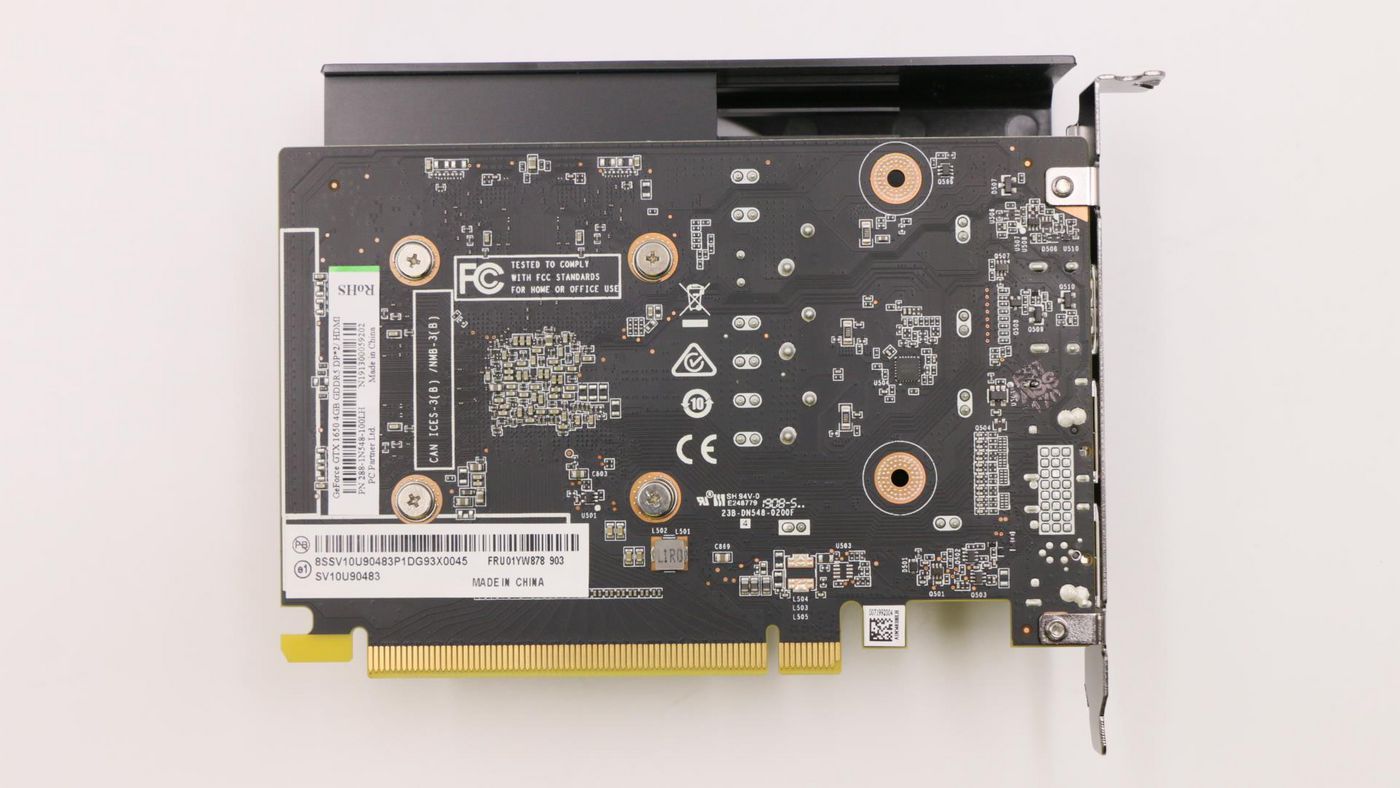 01YW878, Lenovo NVIDIA GeForce GTX 1650 graphics card, 4GB GDDR5 memory, 1665MHz core clock, low-profile design, supports 3 displays. | EET 01YW878, Lenovo NVIDIA GeForce GTX 1650 graphics card, 4GB GDDR5 memory, 1665MHz core clock, low-profile design, supports 3 displays. | EET