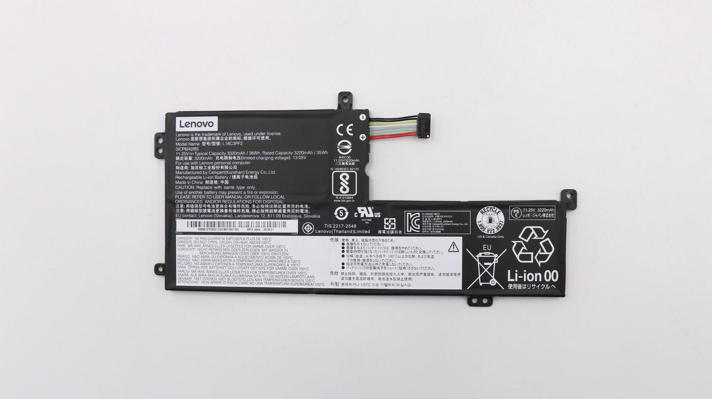 Lenovo 5B10T03401 Battery 11.25V 36Wh 3 Cell 
