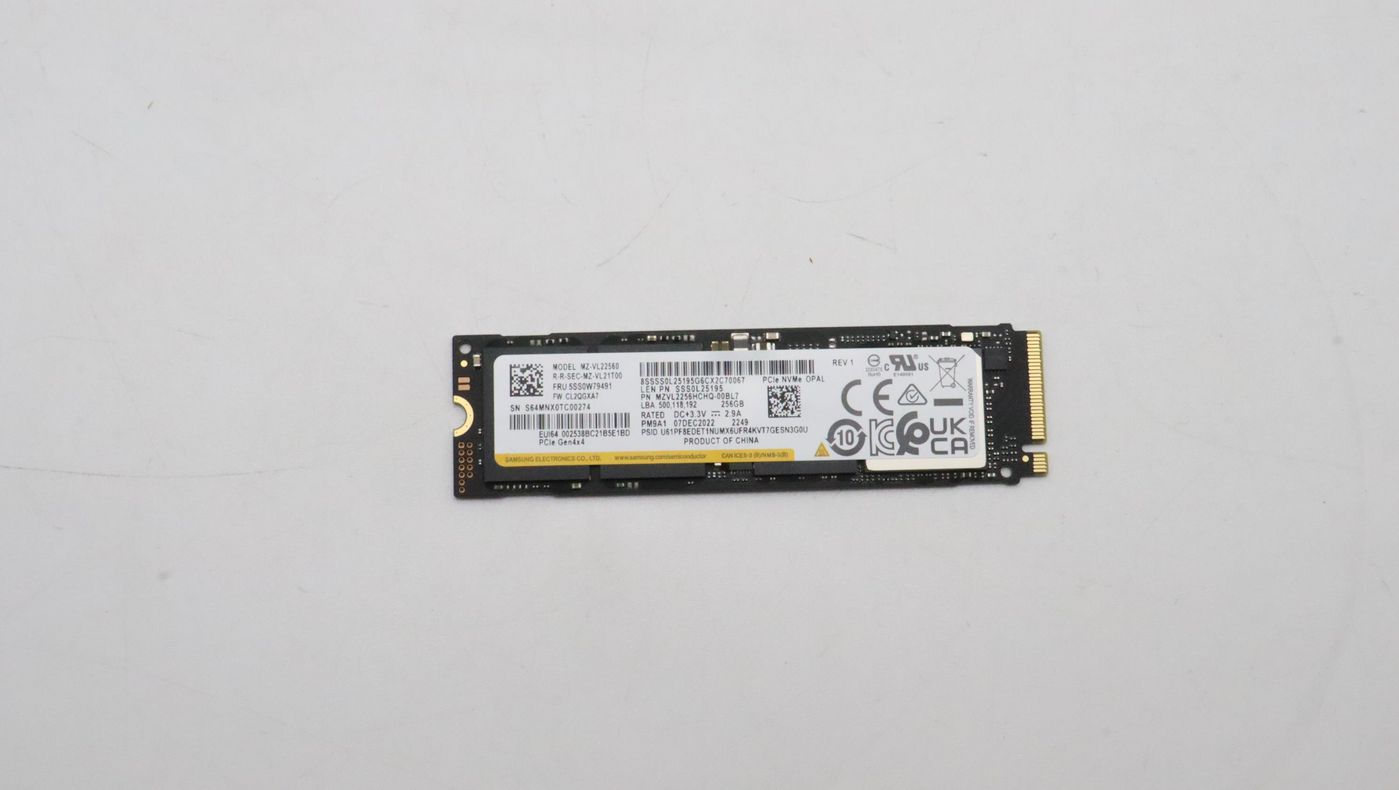 256GB M.2 2280 PCIe NVMe SSD